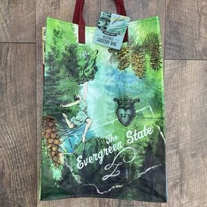 NWT Trader Joe's Reusable Bag Grocery Shopping Washington The Evergreen State OS